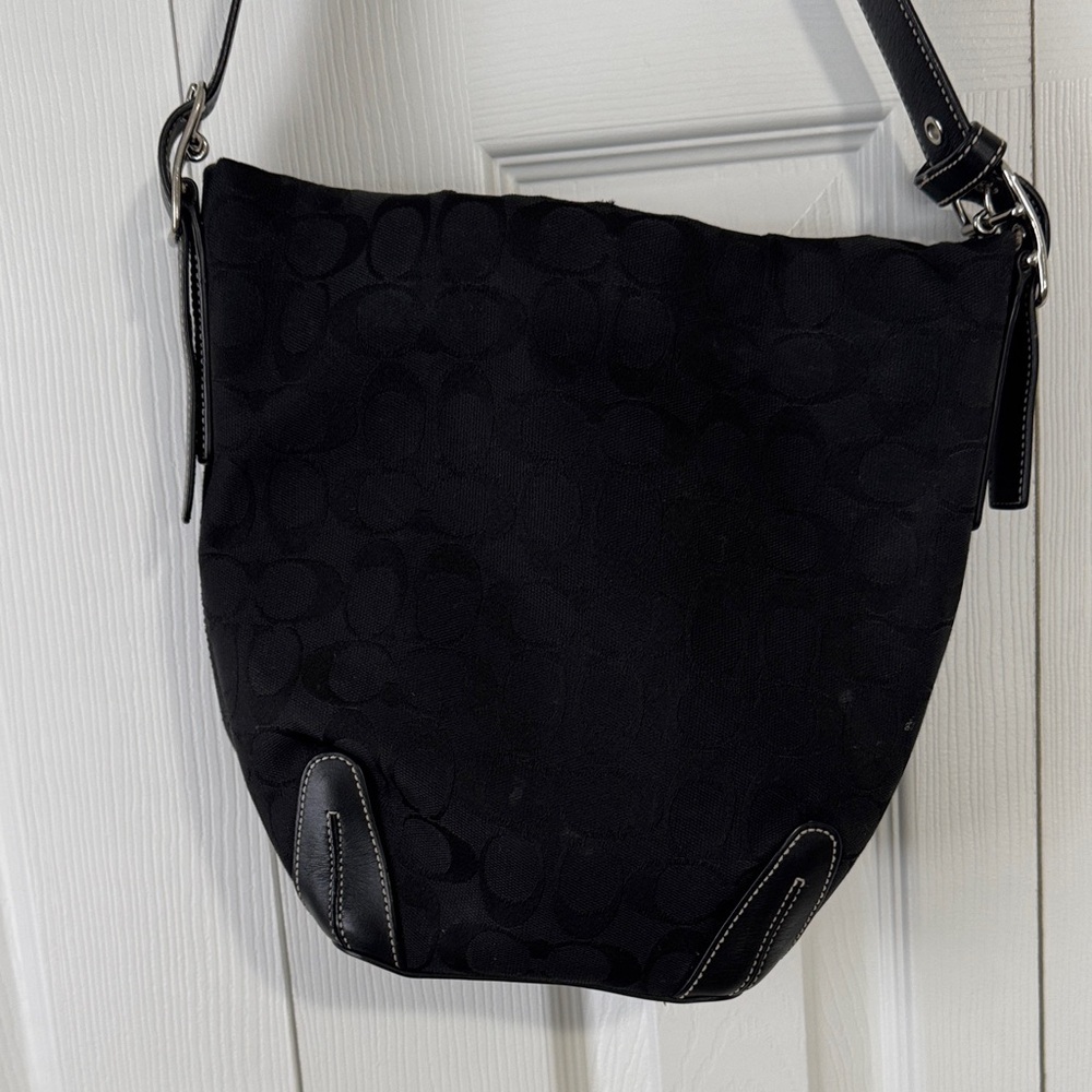 VINTAGE coach Black Shoulder Bag - Picture 4 of 9